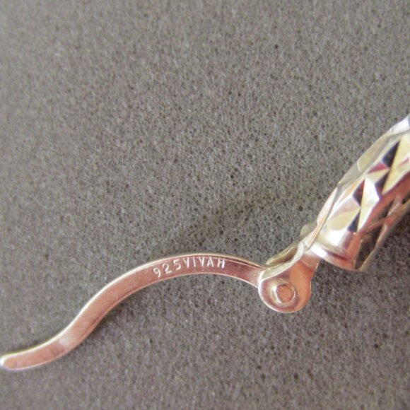 Sterling Silver Large Hoop Earrings - Picture 4 of 7